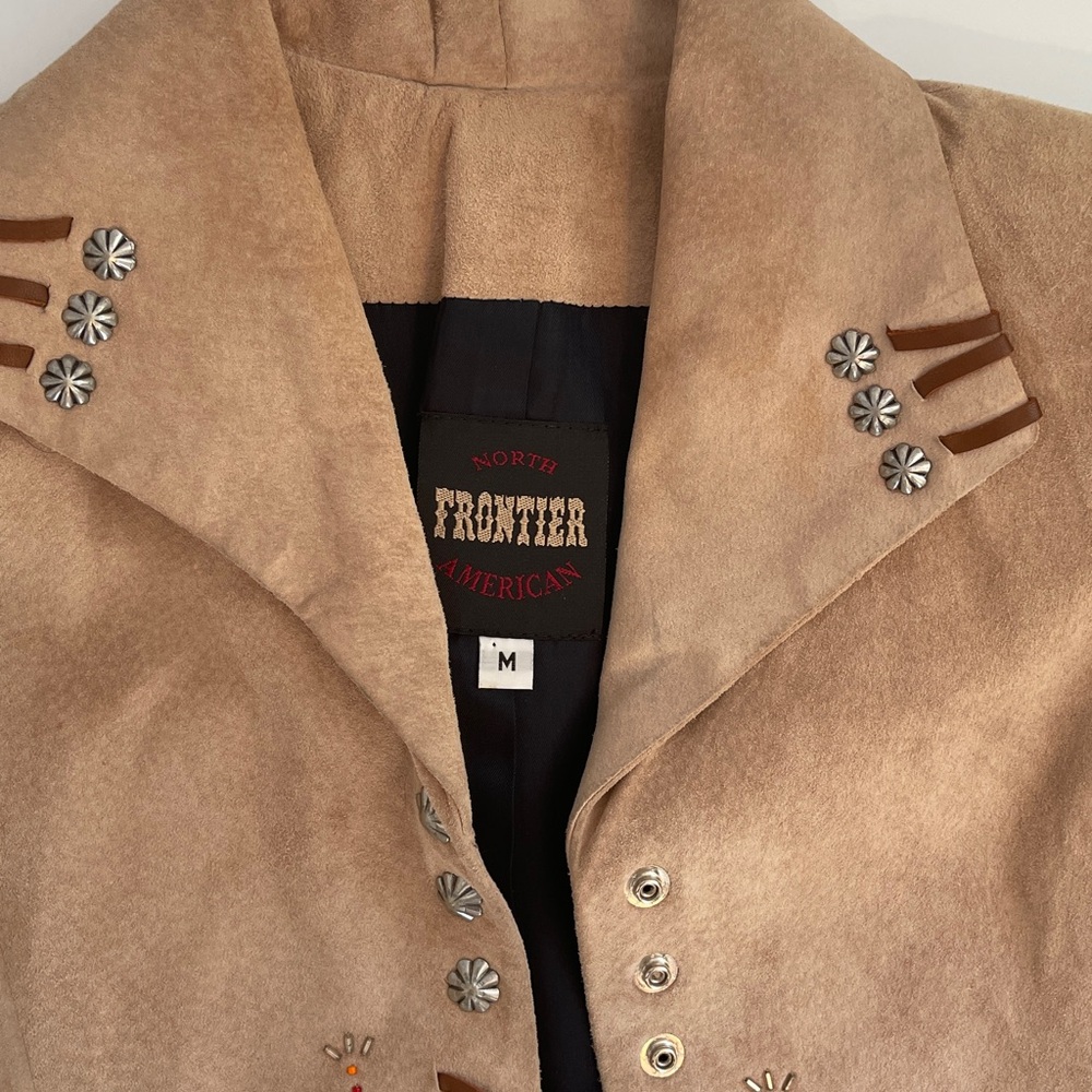 Frontier Suede Leather Jacket Medium - image 5